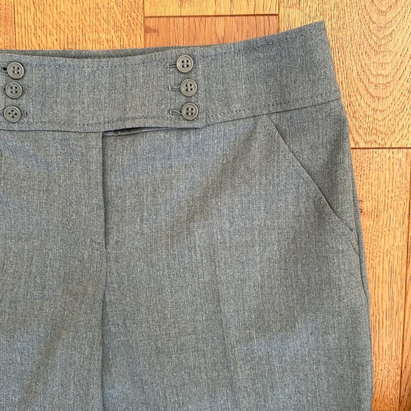 Valentino Gray Wool Wide Waistband Two Side Pockets Flare Pants Slacks US 10 - Picture 5 of 7